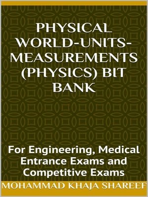 cover image of Physical World-Units-Measurements (Physics) Bit Bank